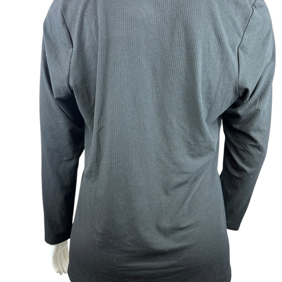 Torrid super soft ribbed long sleeve black top with lace inset size 3-3X/22-24 - Picture 4 of 10